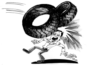 輪胎螺釘沒擰緊   開上高速險釀禍